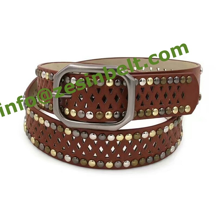 Fashion Hollow Out Studded Belt For Pants