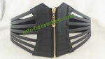 Fashion Wide Multiple PU Zipper Corset